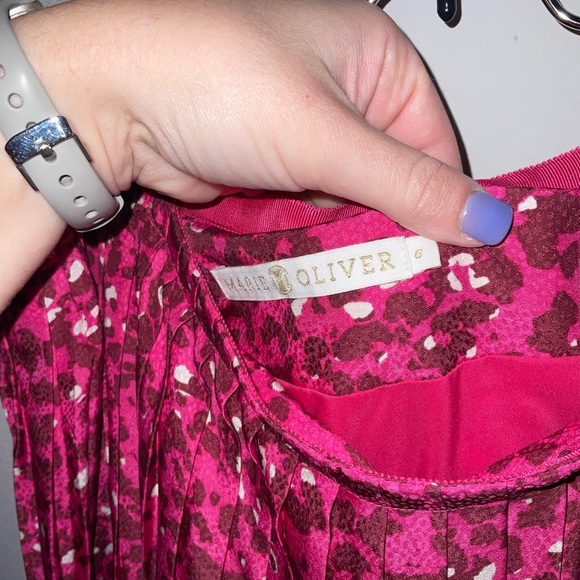 Marie Oliver Edie Midi Skirt Hot Pink / Barbie Pink / Cheetah Print - Picture 7 of 8